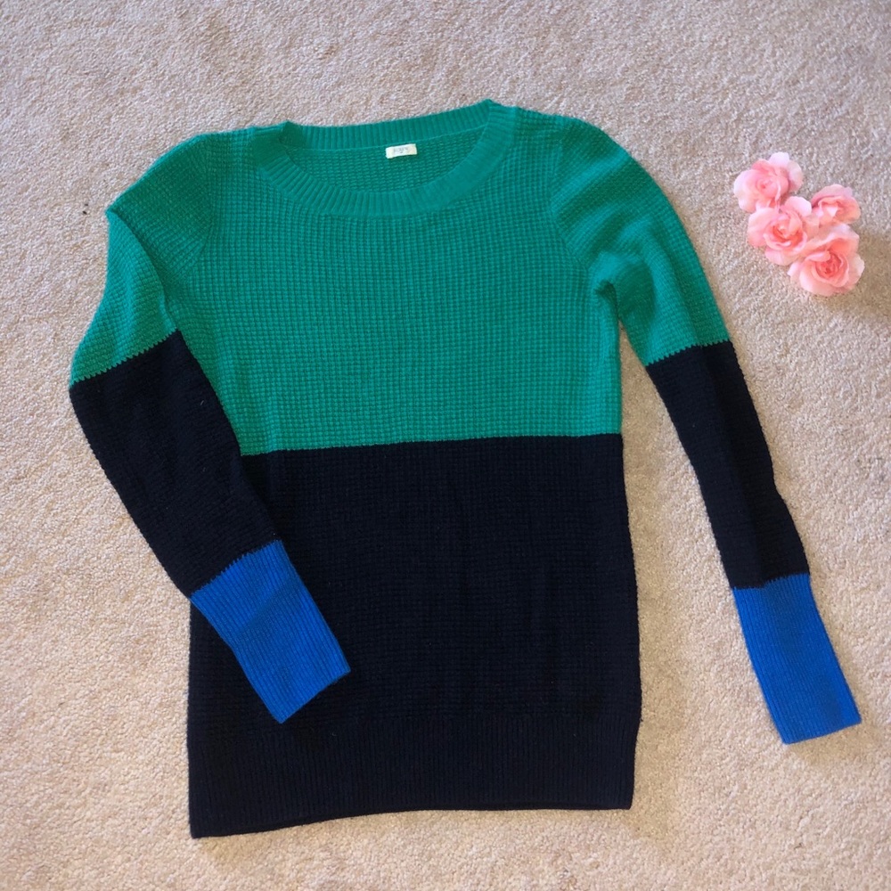 JCREW Color-block Sweater